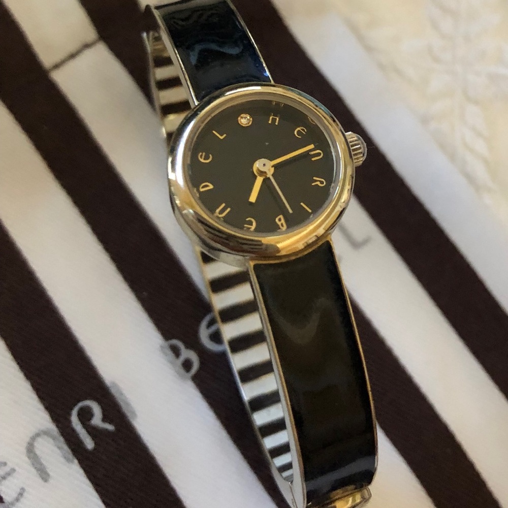 Henri Bendel Black bracelet watch